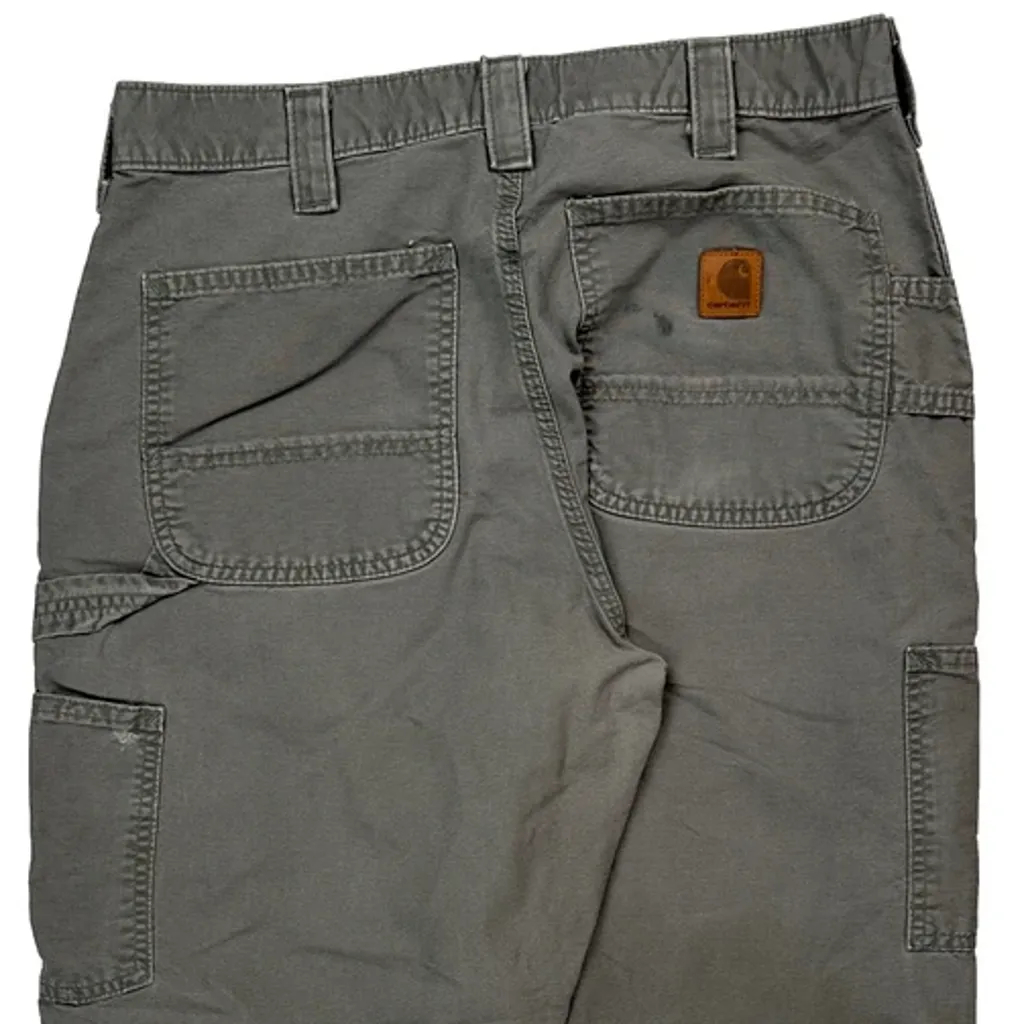 Carhartt B151 Fat Carpenter Trousers - 32W 30L Grey Cotton - Image 8