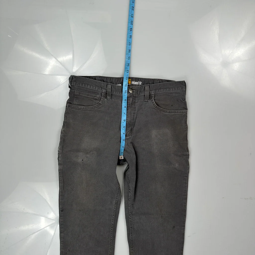 Carhartt Carpenter Trousers - 32W 29L Grey Cotton - Image 4
