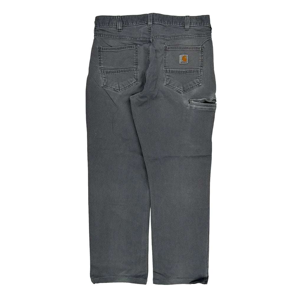 Carhartt Carpenter Trousers - 32W 28L Grey Cotton