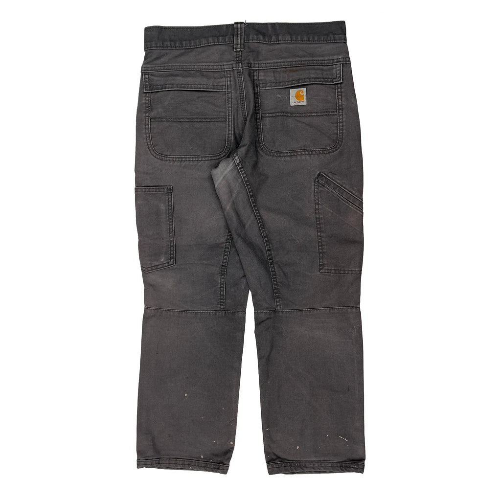 Carhartt Carpenter Trousers - 32W 26L Grey Cotton