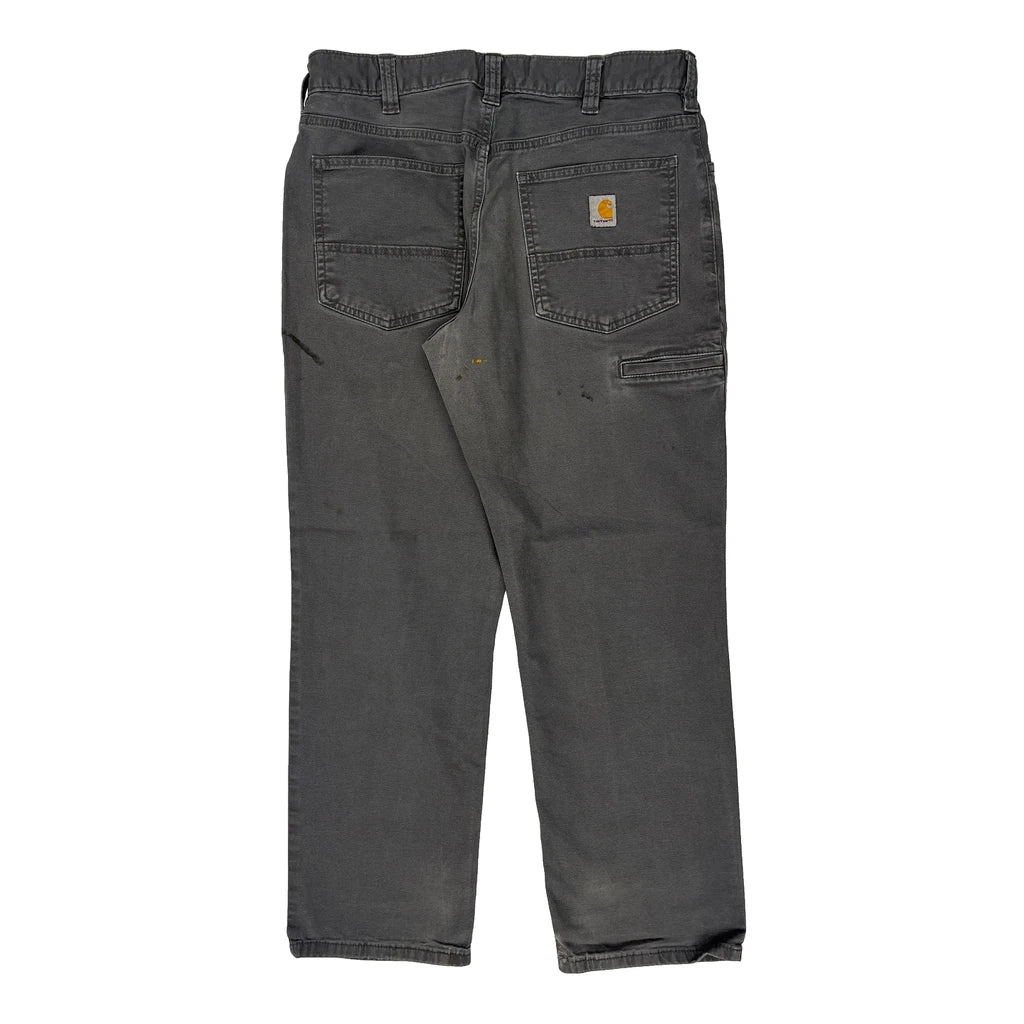 Carhartt Carpenter Trousers - 32W 28L Grey Cotton