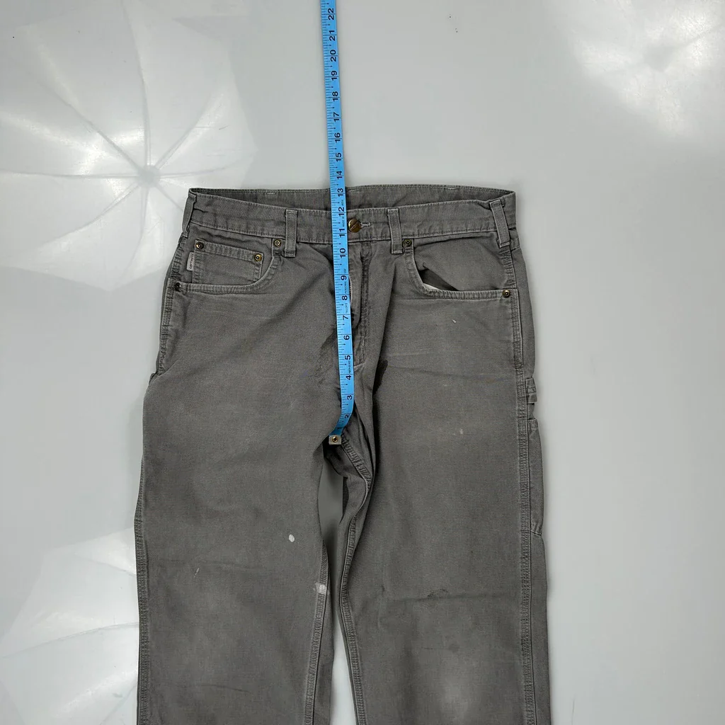 Carhartt Carpenter Trousers - 32W 30L Grey Cotton - Image 4