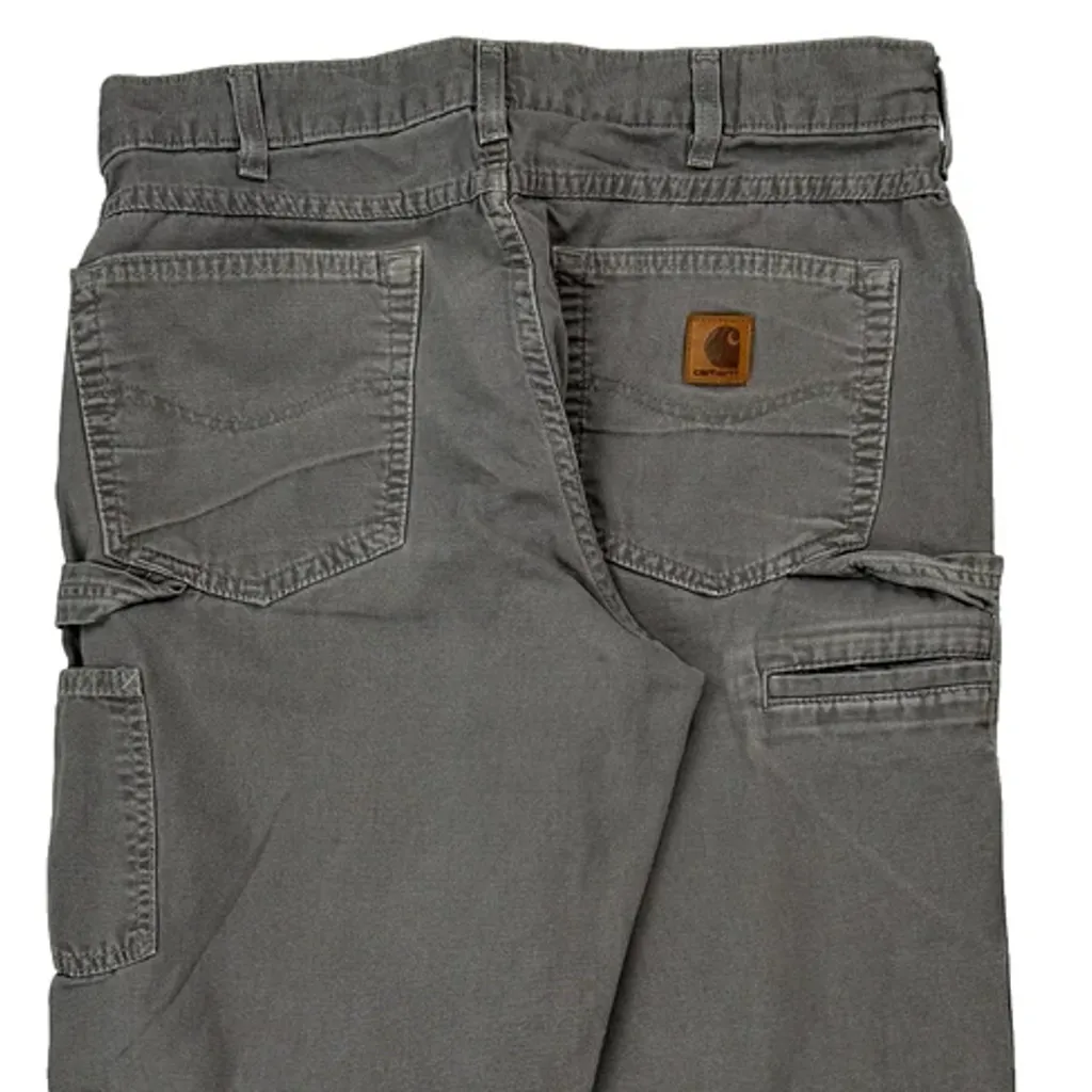 Carhartt Carpenter Trousers - 32W 30L Grey Cotton - Image 7