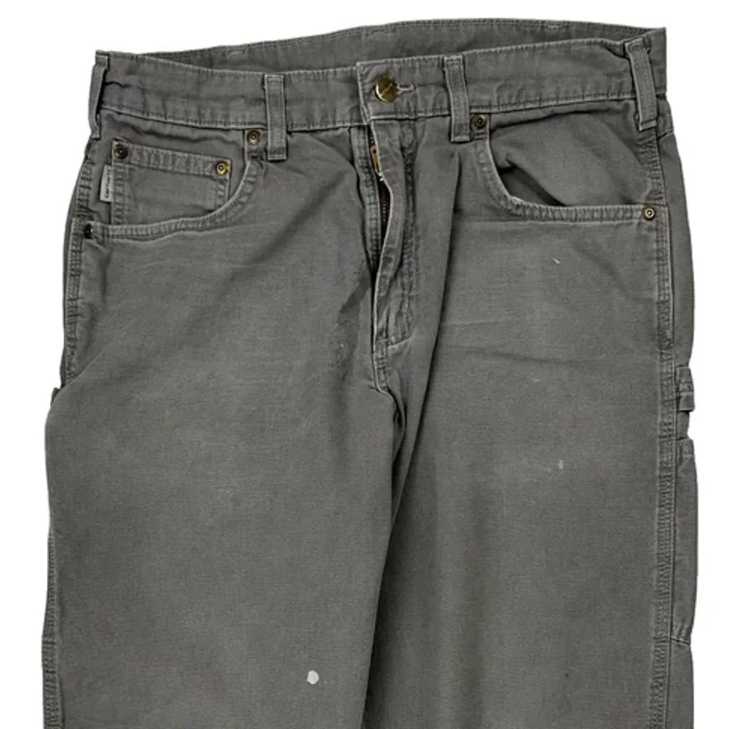Carhartt Carpenter Trousers - 32W 30L Grey Cotton - Image 9