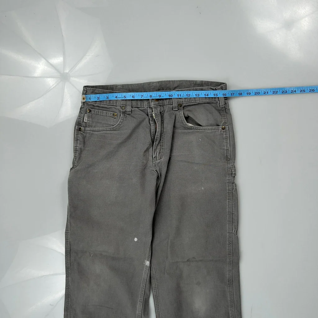 Carhartt Carpenter Trousers - 32W 30L Grey Cotton - Image 3