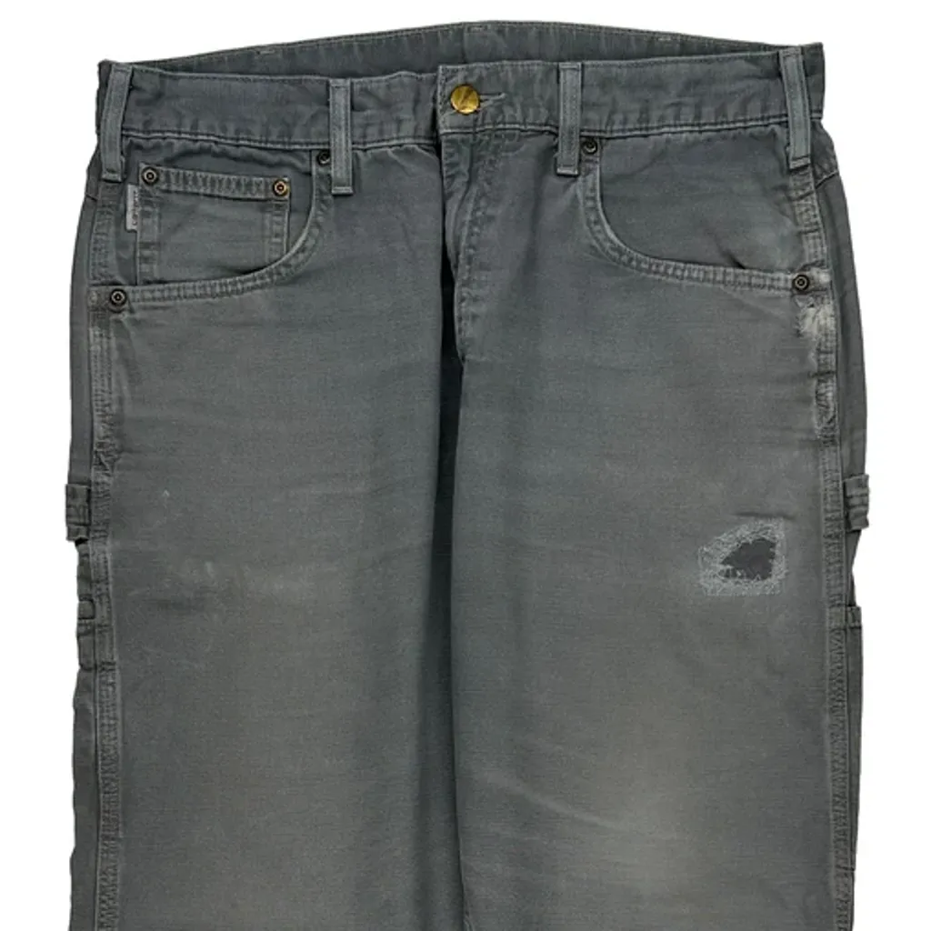 Carhartt Carpenter Trousers - 33W 29L Grey Cotton - Image 11
