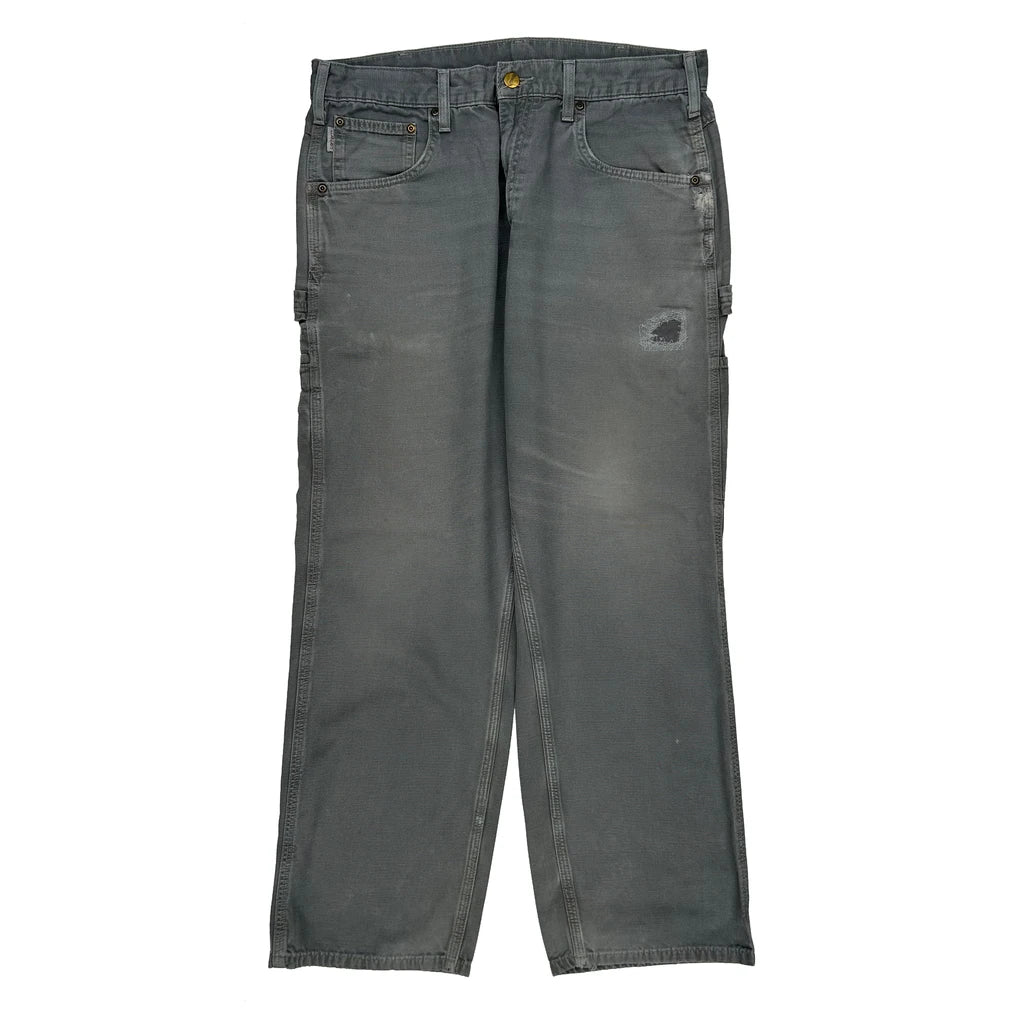 Carhartt Carpenter Trousers - 33W 29L Grey Cotton - Image 2