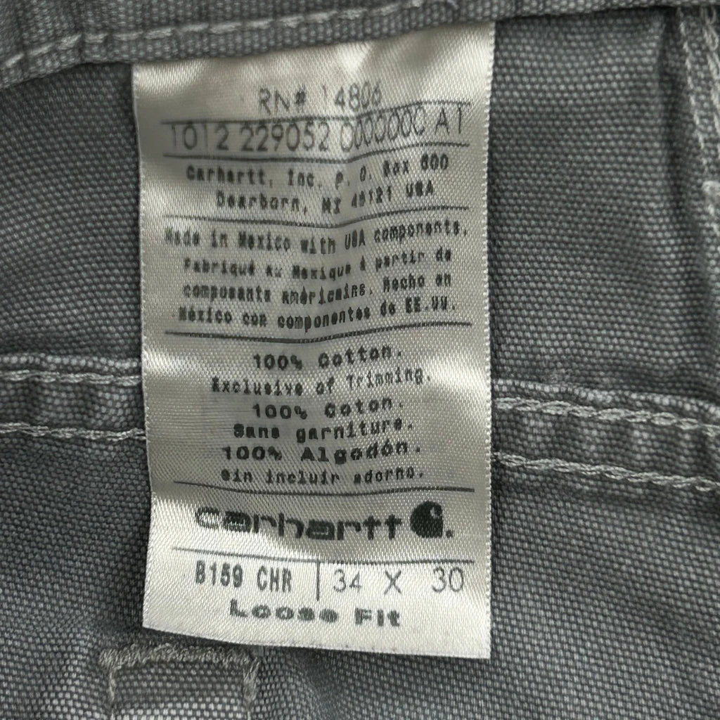 Carhartt Carpenter Trousers - 33W 29L Grey Cotton - Image 6