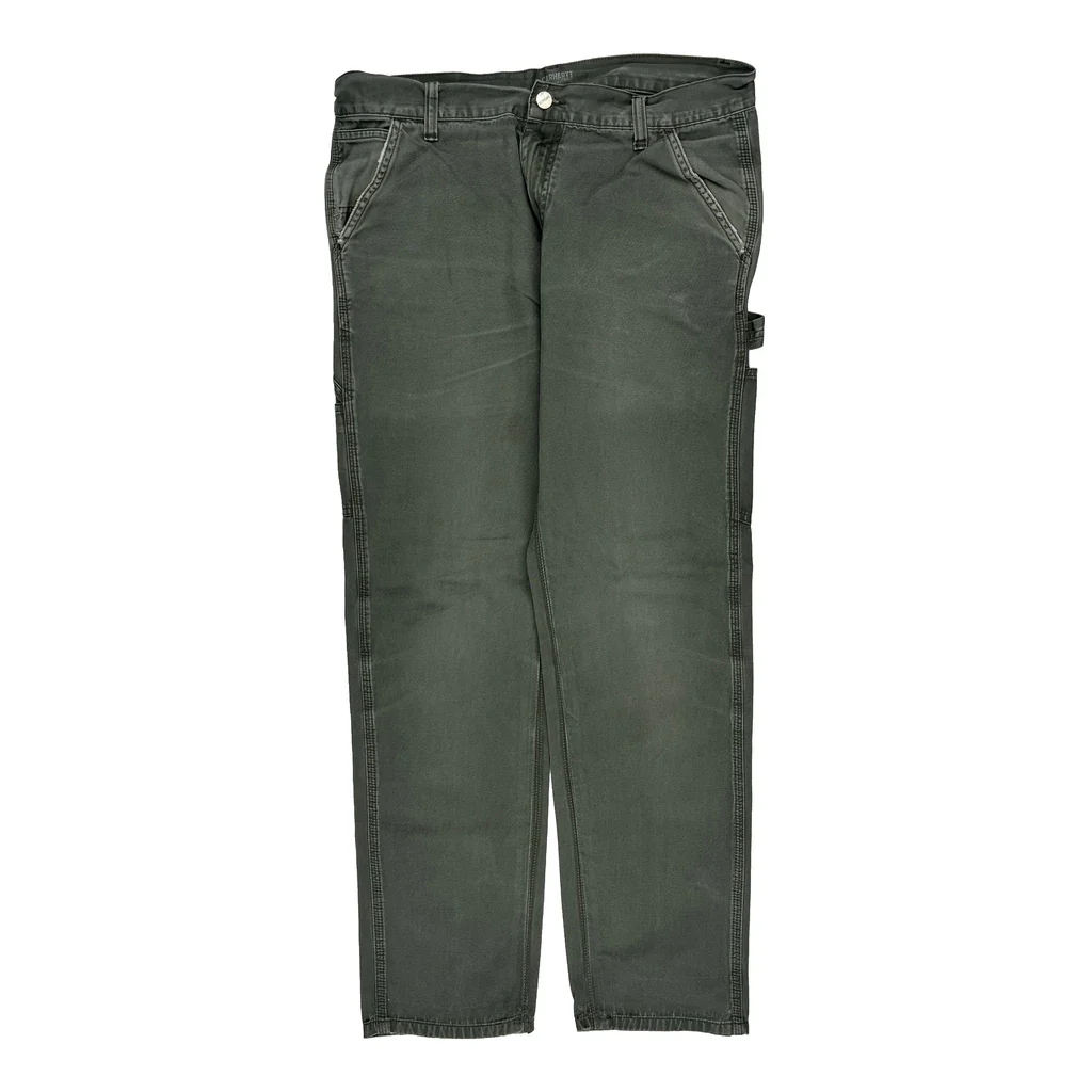 Carhartt Carpenter Trousers - 33W 30L Grey Cotton - Image 2