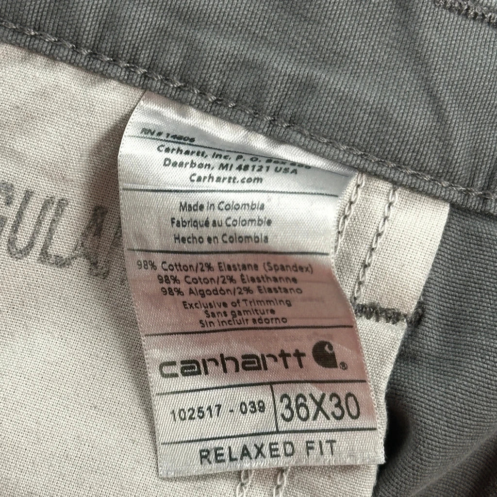 Carhartt Carpenter Trousers - 34W 30L Grey Cotton - Image 6