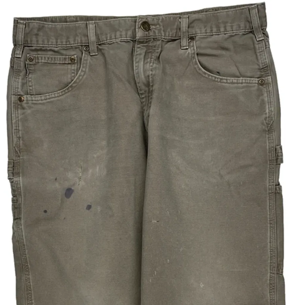 Carhartt Carpenter Trousers - 34W 32L Grey Cotton - Image 8