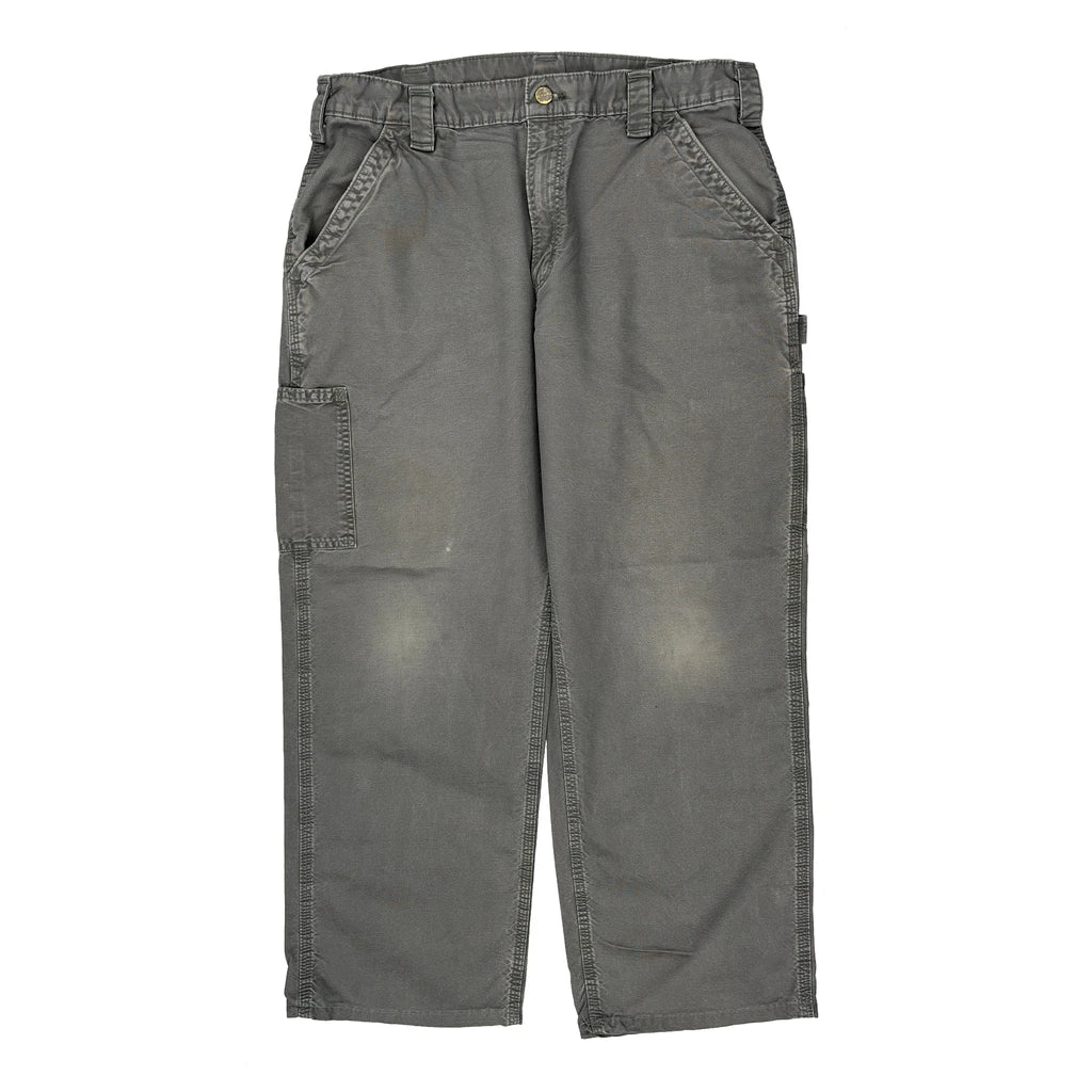 Carhartt Carpenter Trousers - 34W 27L Grey Cotton - Image 2