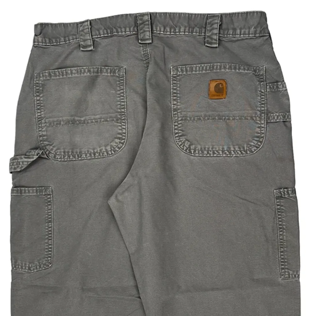 Carhartt Carpenter Trousers - 34W 27L Grey Cotton - Image 6
