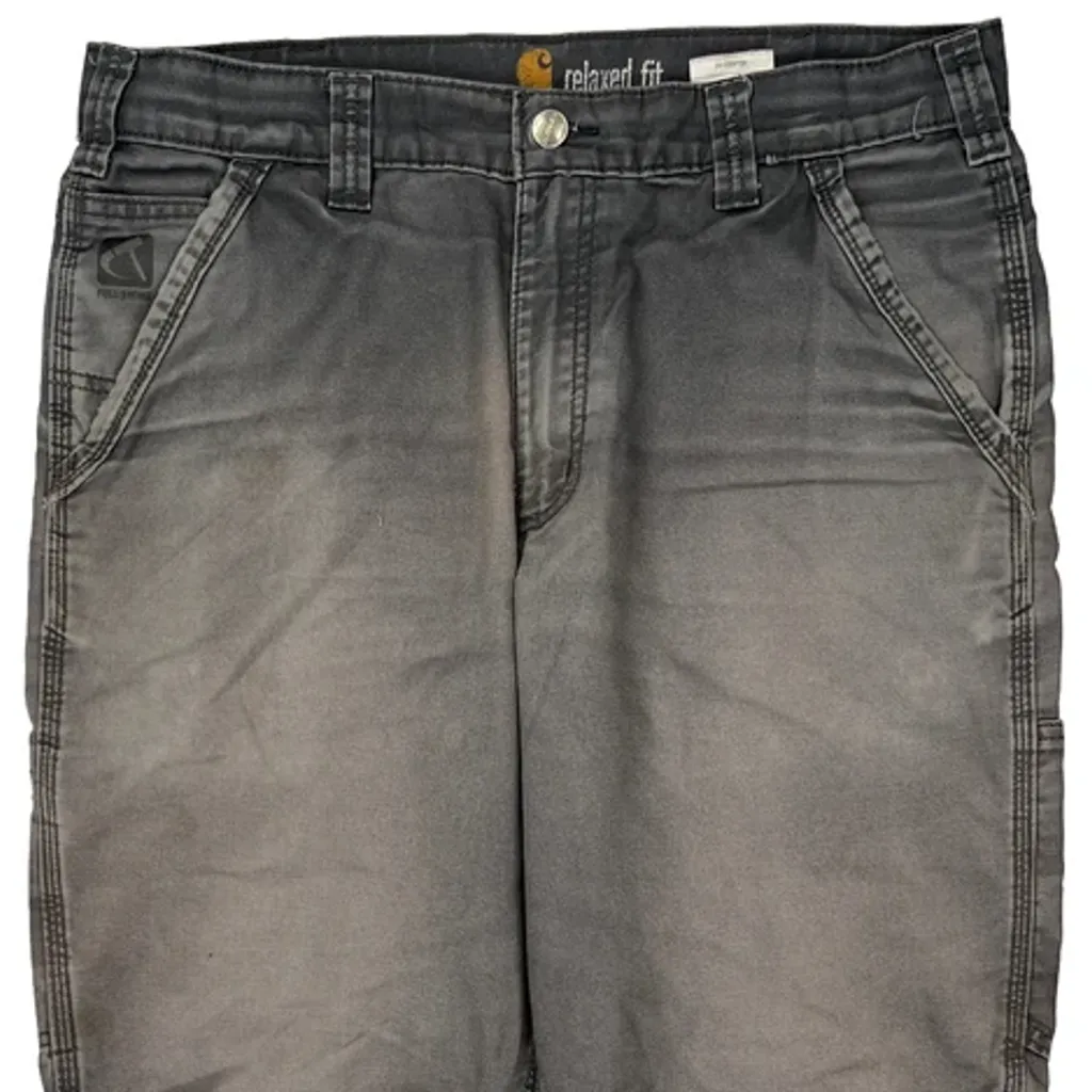 Carhartt Carpenter Trousers - 34W 30L Grey Cotton - Image 9