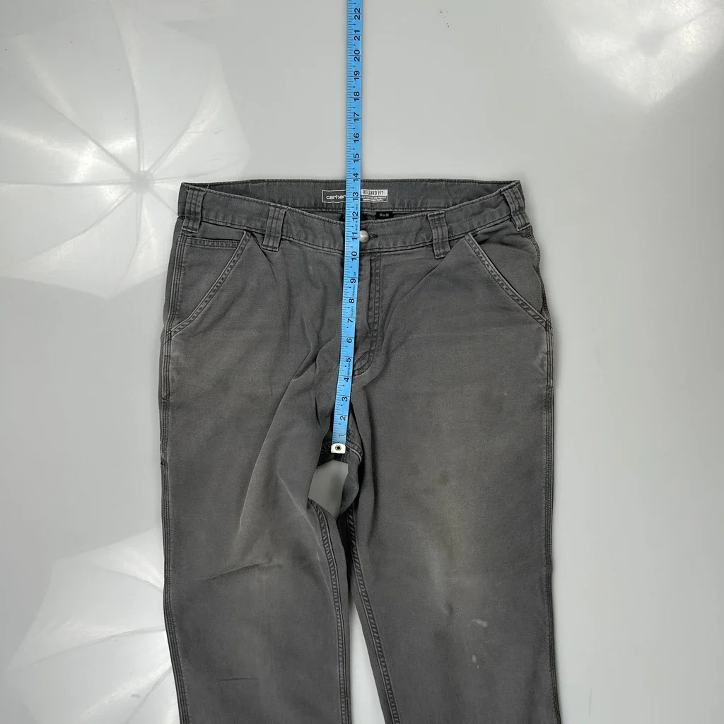 Carhartt Carpenter Trousers - 34W 29L Grey Cotton - Image 4