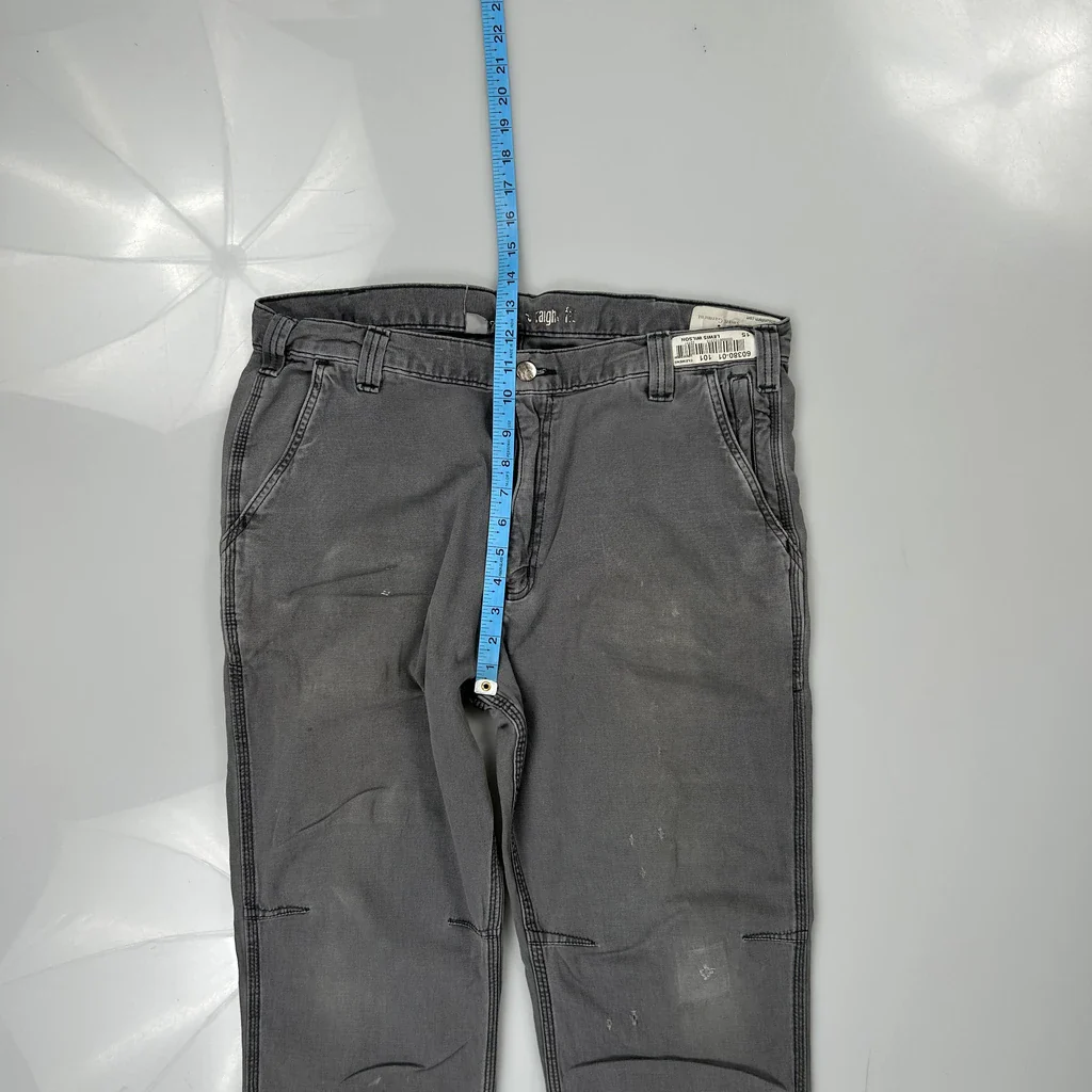 Carhartt Carpenter Trousers - 34W 30L Grey Cotton - Image 3