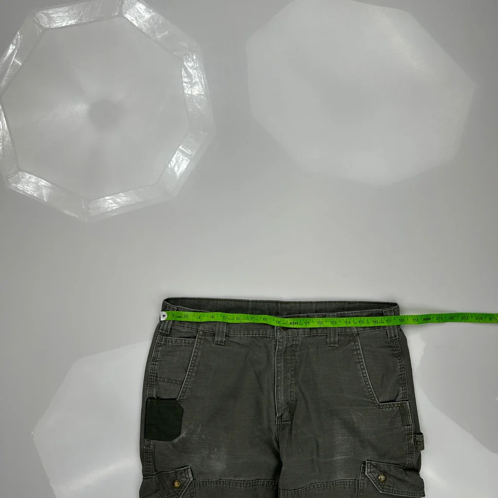 Carhartt Carpenter Trousers - 35W 34L Grey Cotton - Image 3