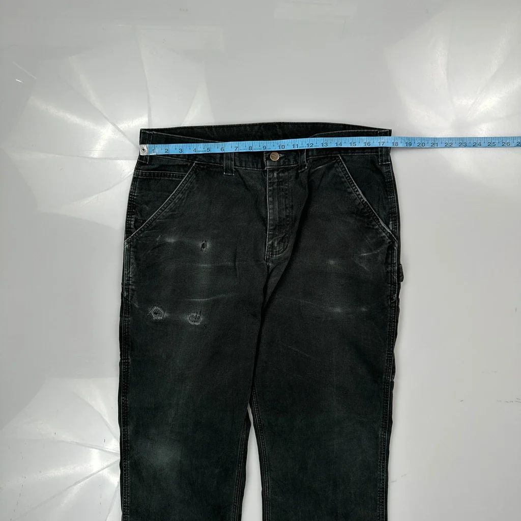 Carhartt Carpenter Trousers - 35W 30L Grey Cotton - Image 3