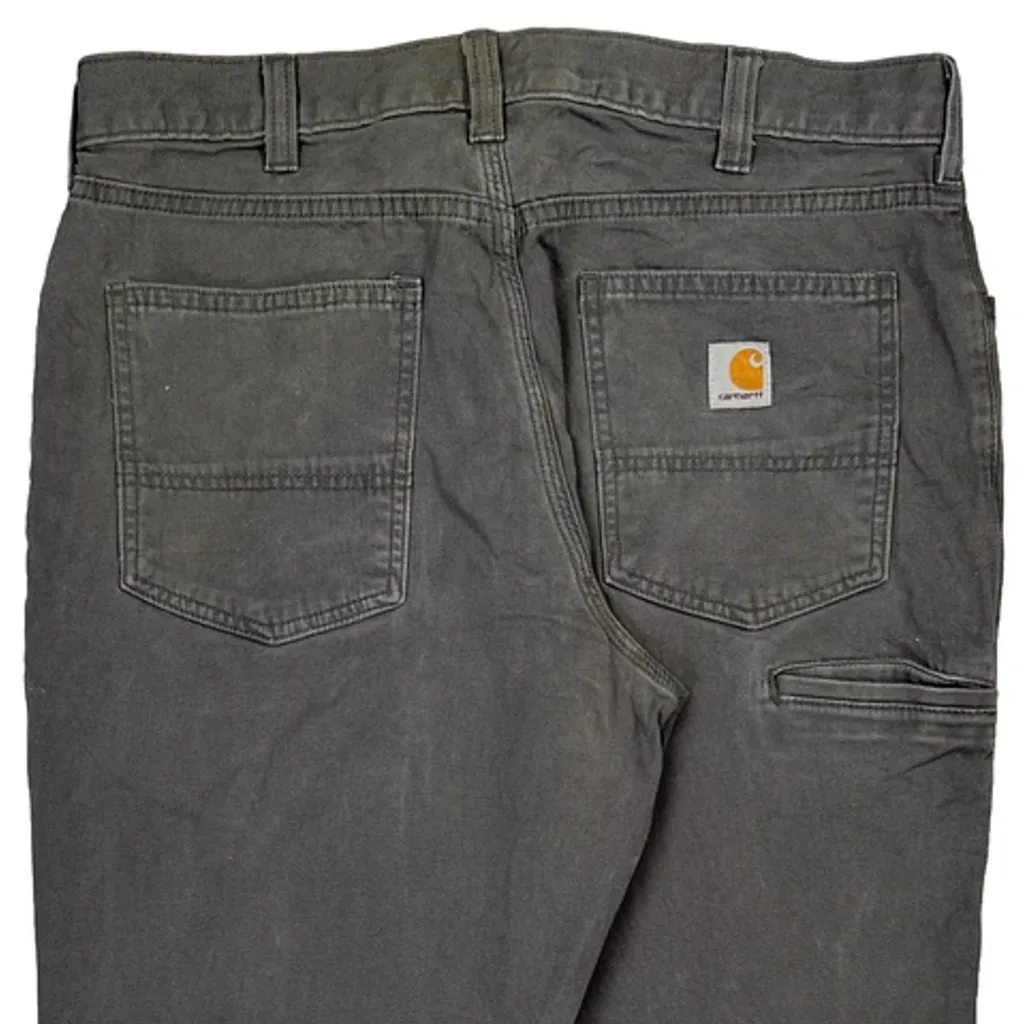 Carhartt Carpenter Trousers - 35W 30L Grey Cotton Blend - Image 7