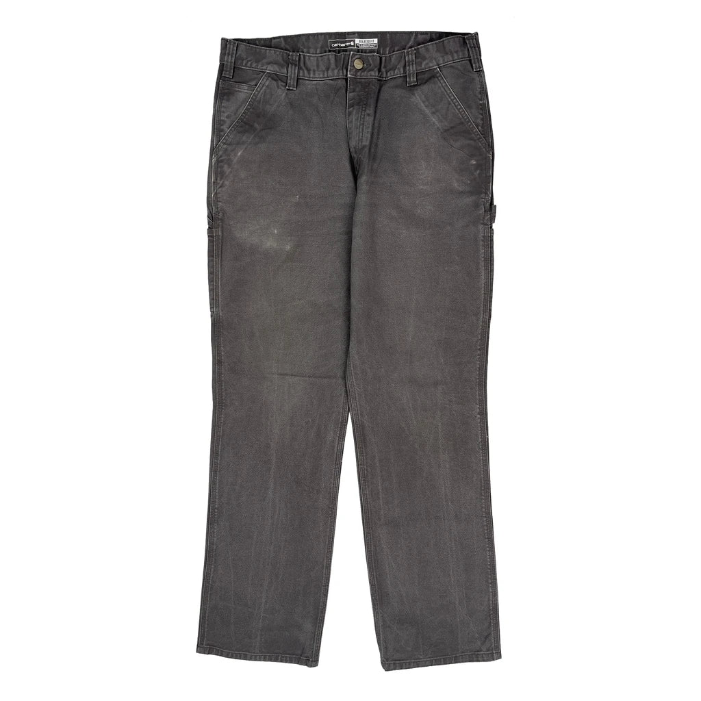 Carhartt Carpenter Trousers - 35W 34L Grey Cotton - Image 2