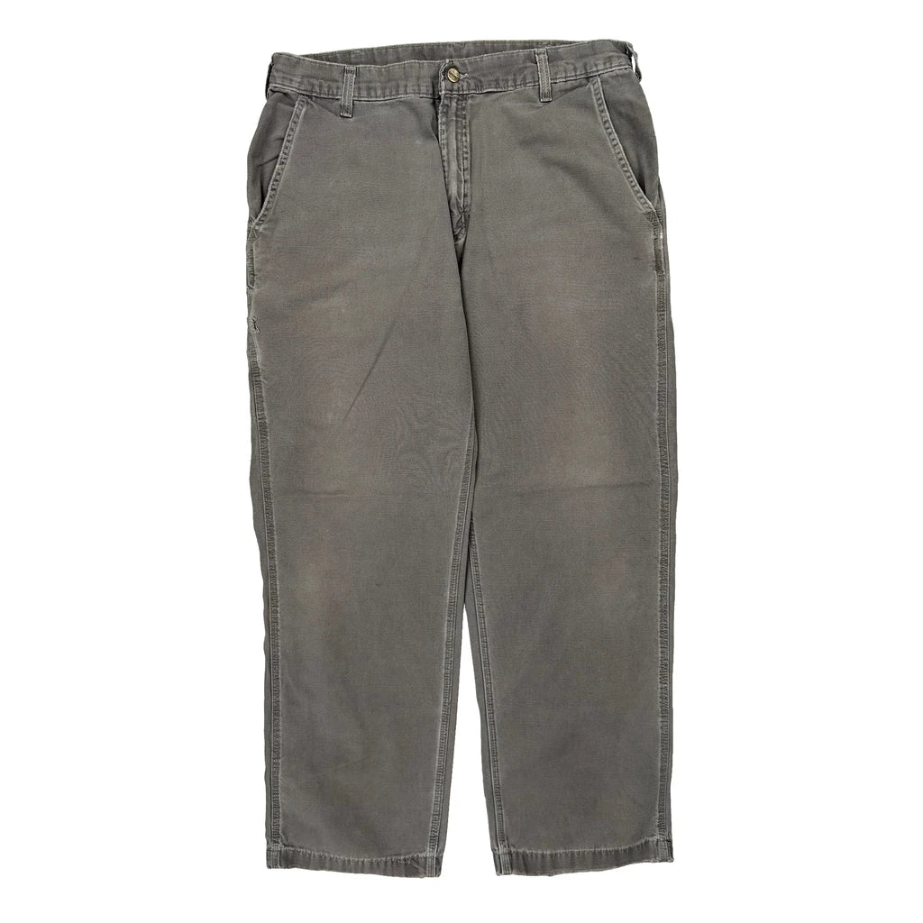Carhartt Carpenter Trousers - 35W 31L Grey Cotton - Image 2