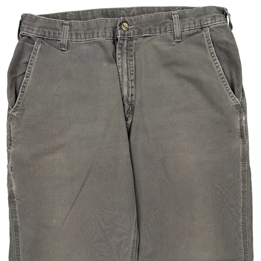 Carhartt Carpenter Trousers - 35W 31L Grey Cotton - Image 9