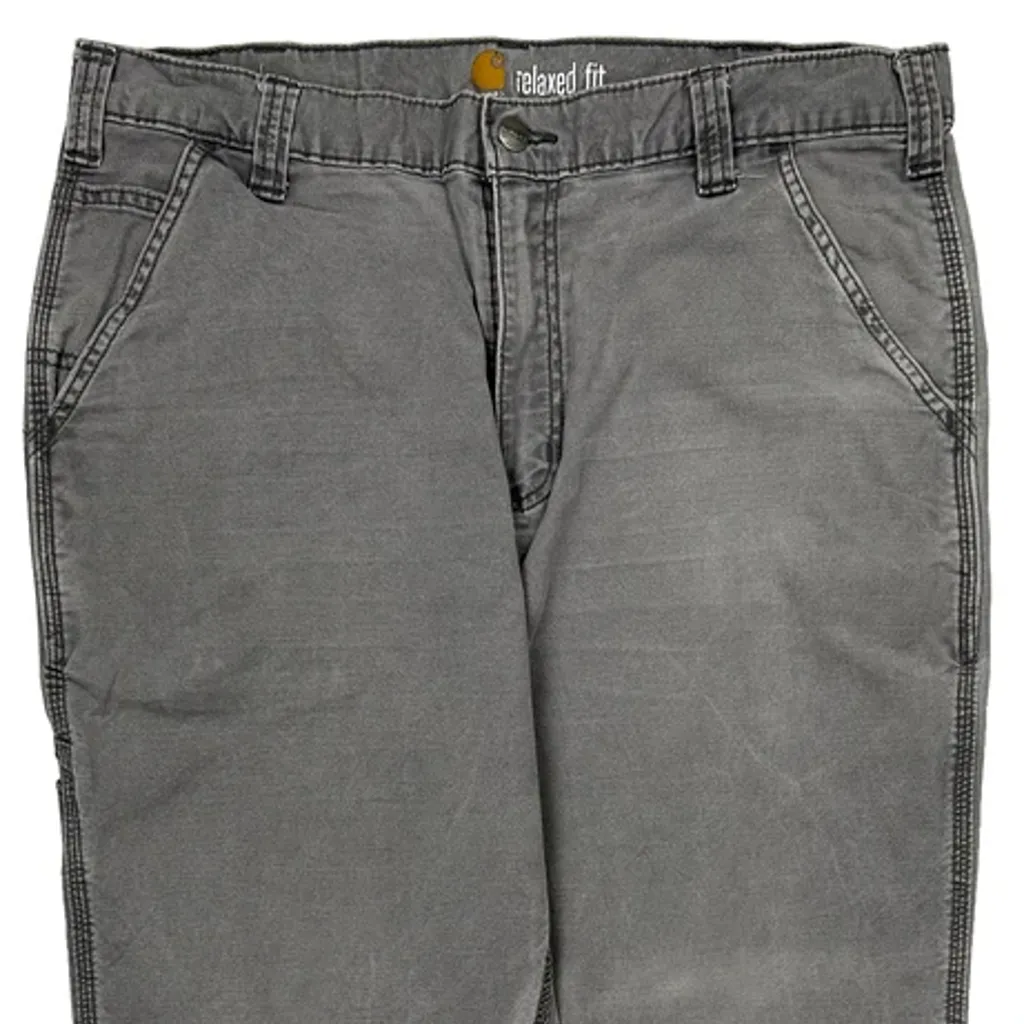 Carhartt Carpenter Trousers - 35W 32L Grey Cotton - Image 10