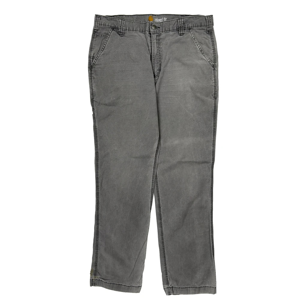 Carhartt Carpenter Trousers - 35W 32L Grey Cotton - Image 2