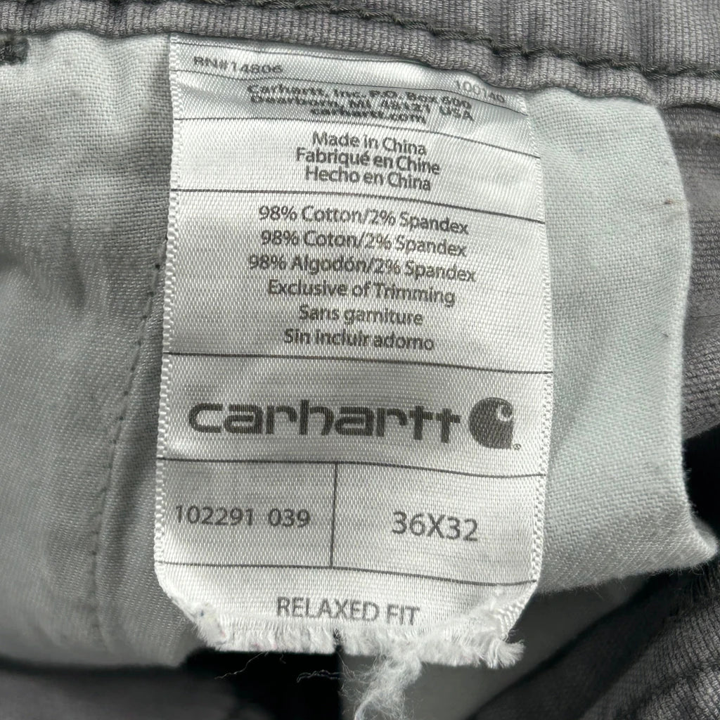 Carhartt Carpenter Trousers - 35W 32L Grey Cotton - Image 6