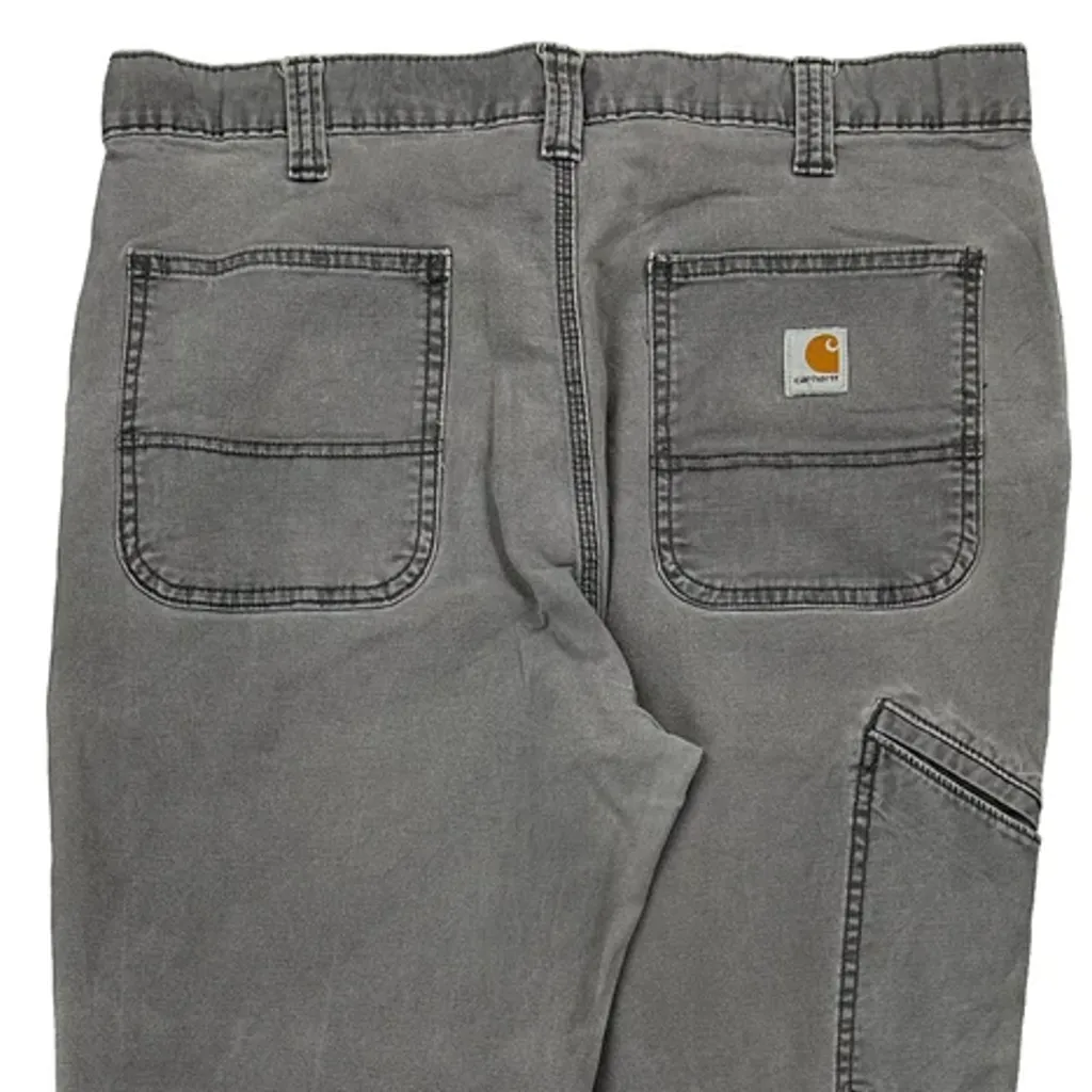 Carhartt Carpenter Trousers - 35W 32L Grey Cotton - Image 7