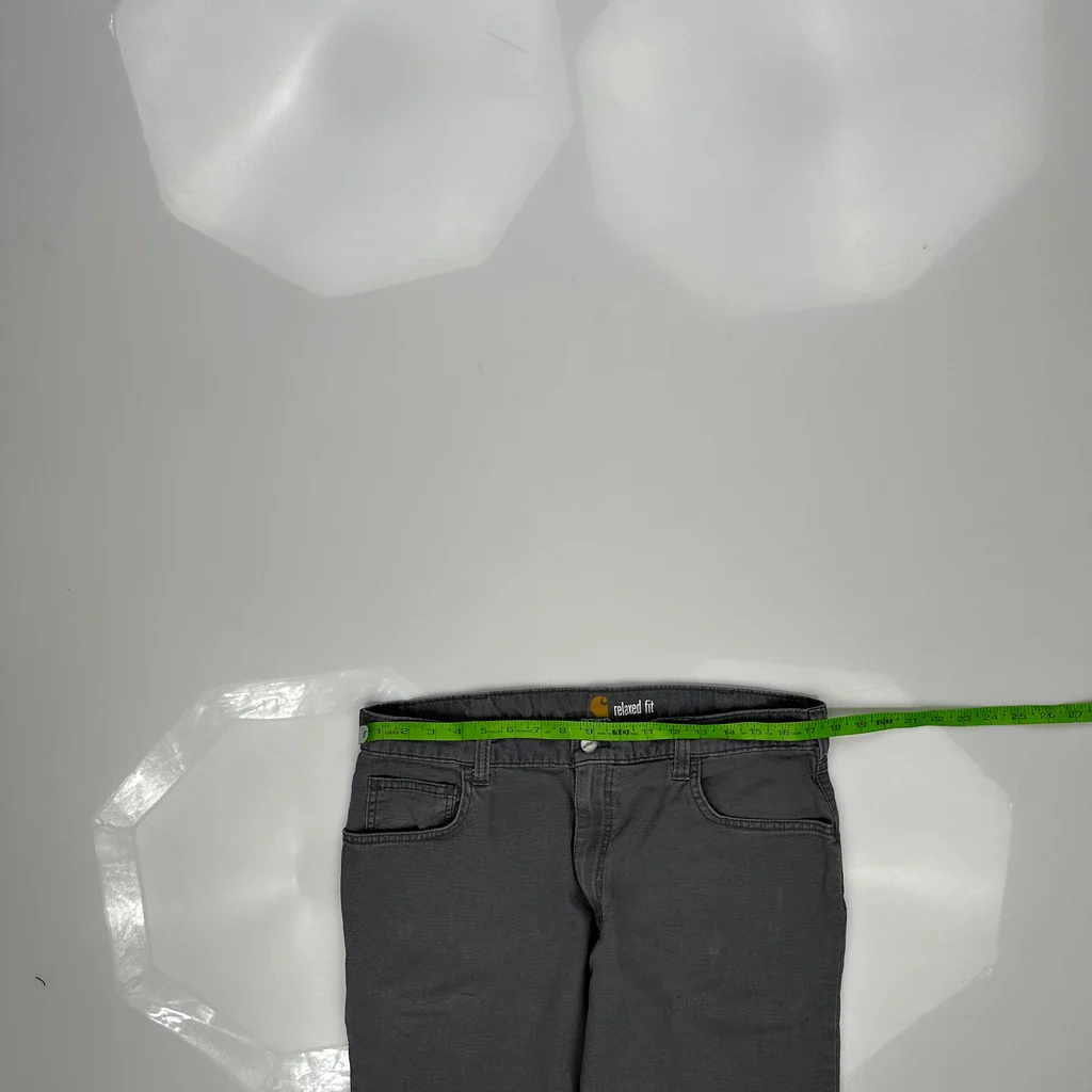 Carhartt Carpenter Trousers - 36W 29L Grey Cotton - Image 3