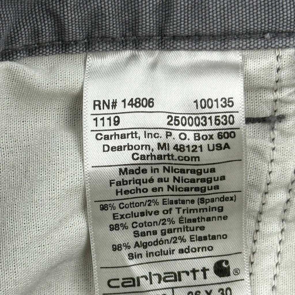 Carhartt Carpenter Trousers - 36W 29L Grey Cotton - Image 6
