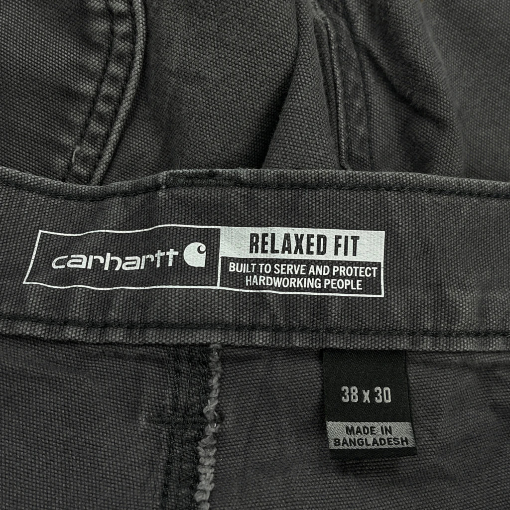 Carhartt Double Knee Carpenter Trousers - 36W 30L Grey Cotton - Image 6