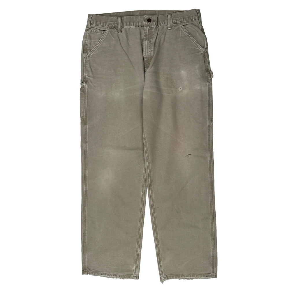 Carhartt Carpenter Trousers - 36W 33L Grey Cotton - Image 2