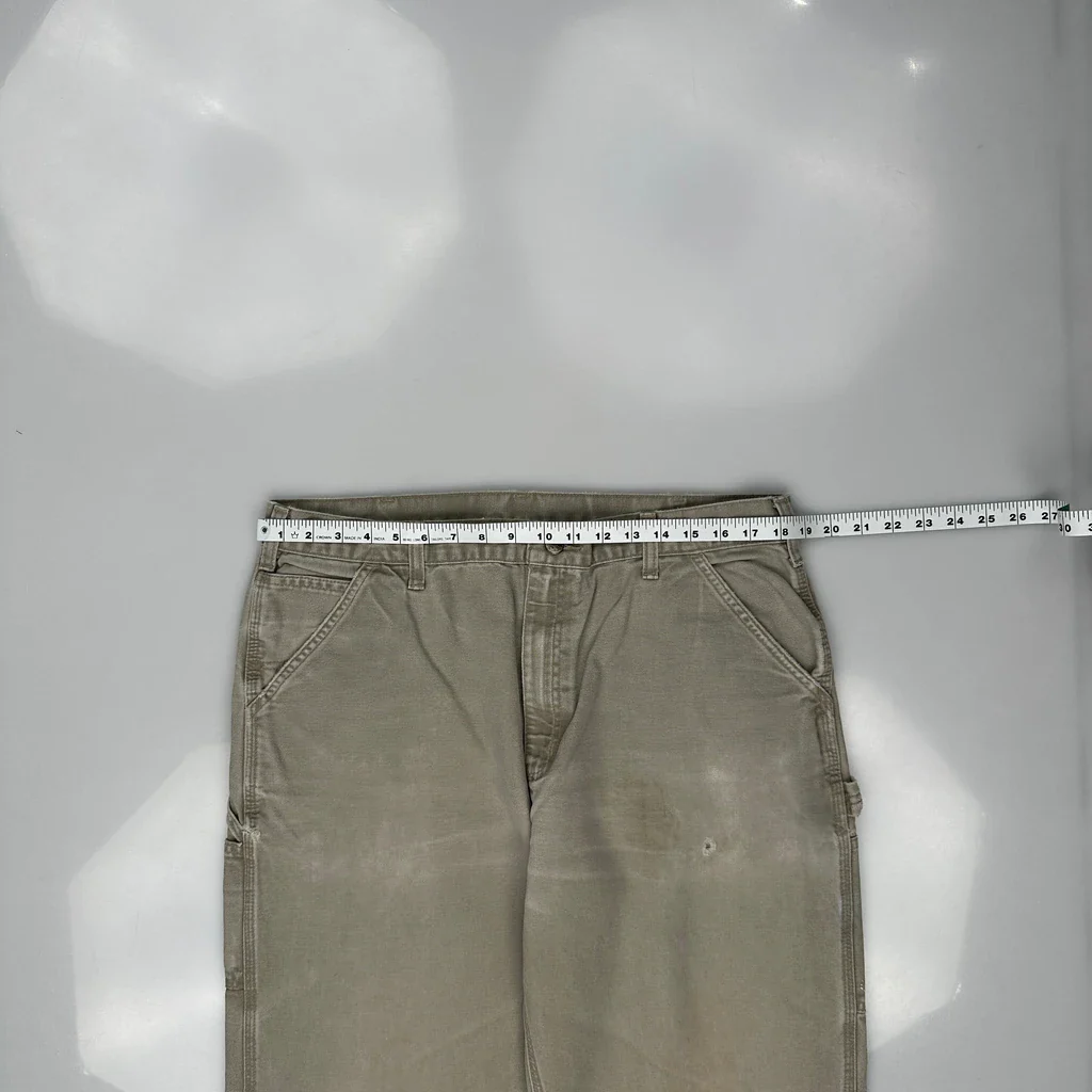 Carhartt Carpenter Trousers - 36W 33L Grey Cotton - Image 3