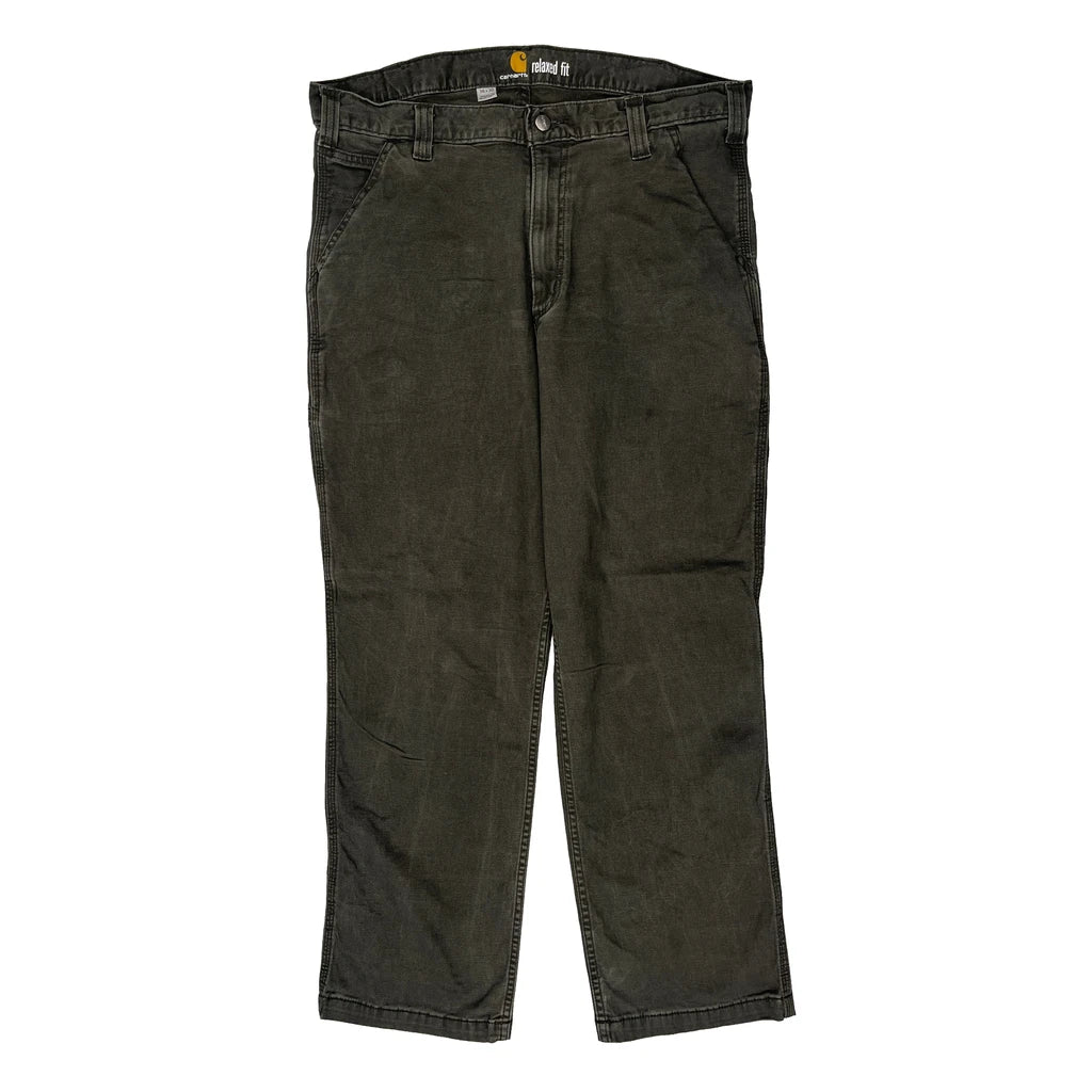 Carhartt Carpenter Trousers - 36W 30L Grey Cotton - Image 2