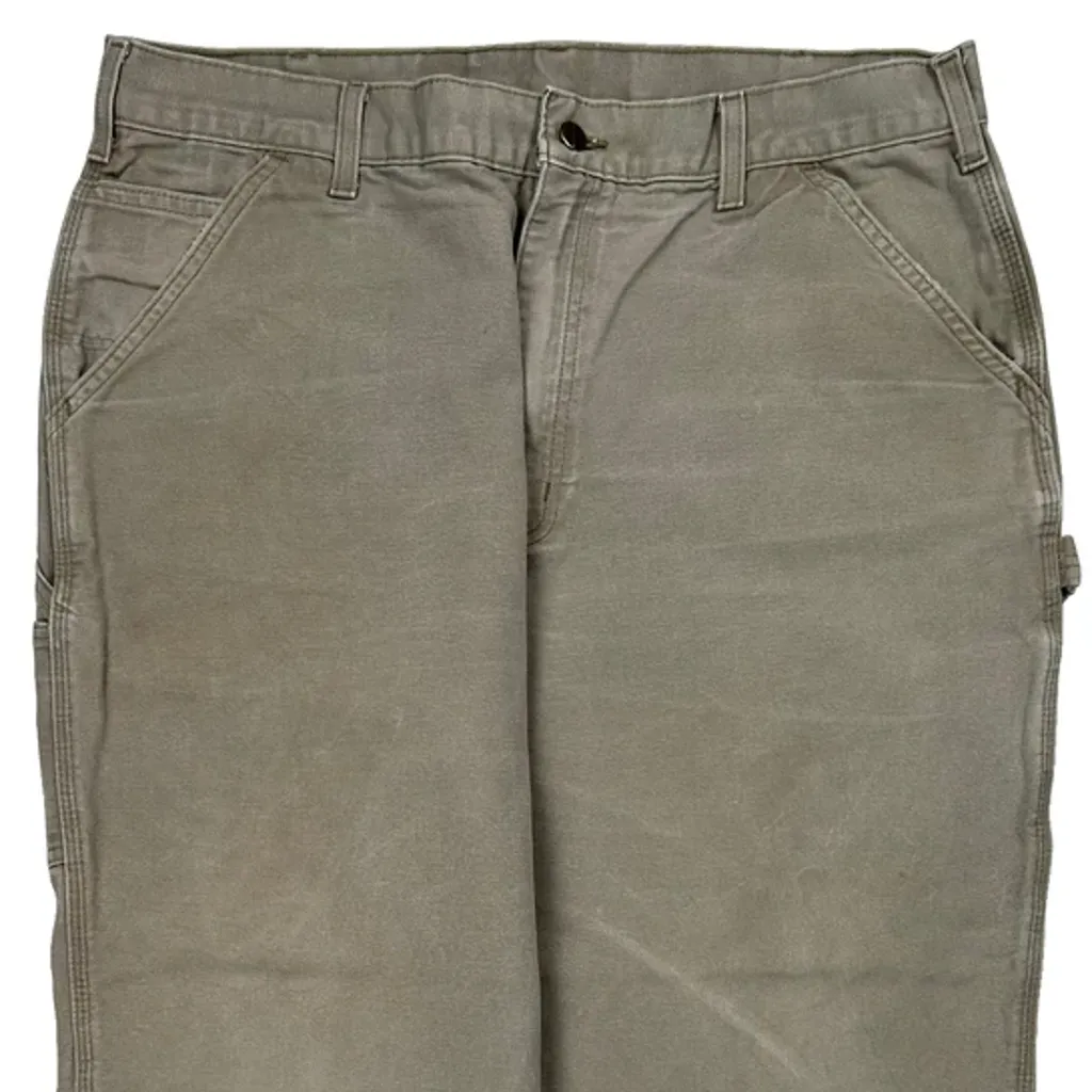 Carhartt B11 Des Carpenter Trousers - 36W 28L Grey Cotton - Image 8