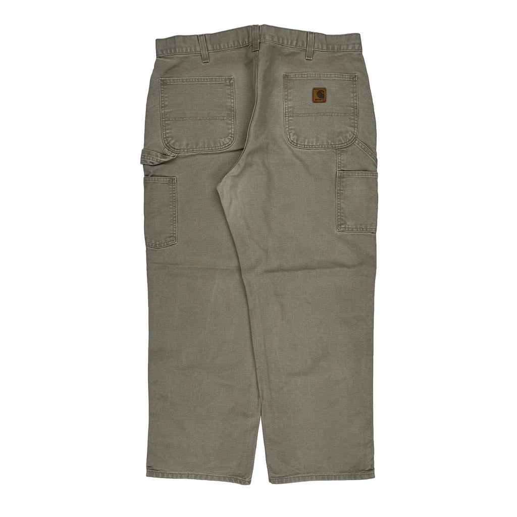 Carhartt Carpenter Trousers - 37W 29L Grey Cotton