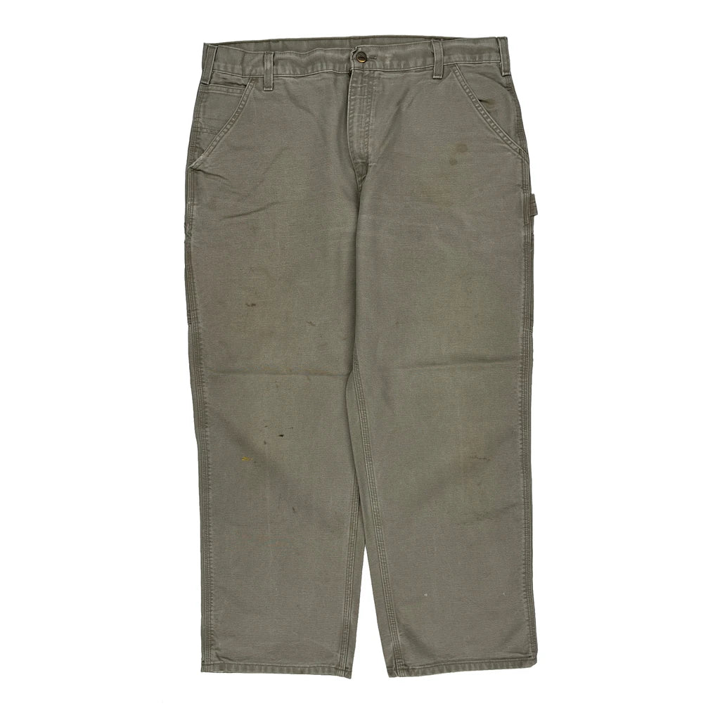 Carhartt Carpenter Trousers - 37W 29L Grey Cotton - Image 2