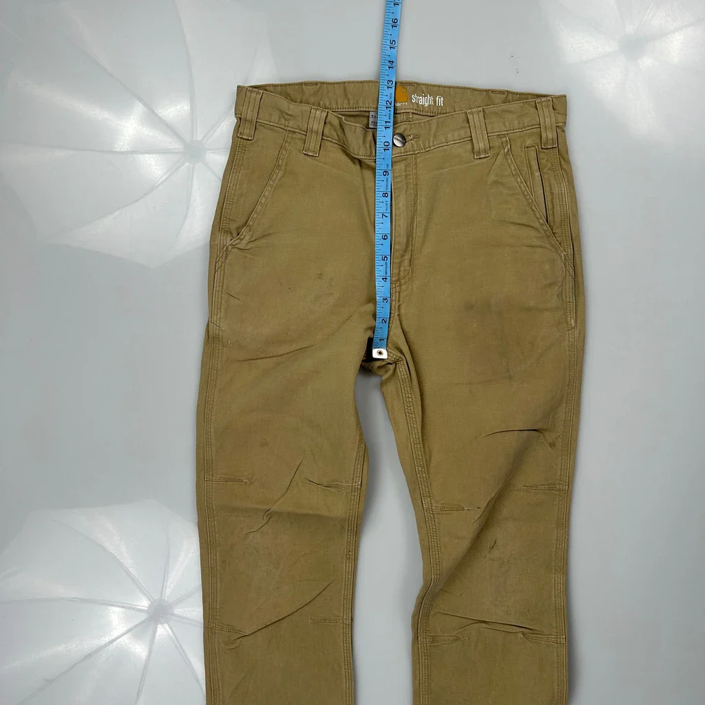 Carhartt Carpenter Trousers - 31W 31L Khaki Cotton - Image 4