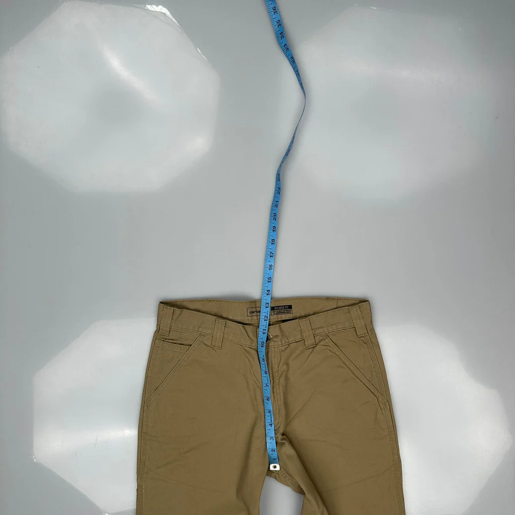 Carhartt Carpenter Trousers - 32W 30L Khaki Cotton - Image 4