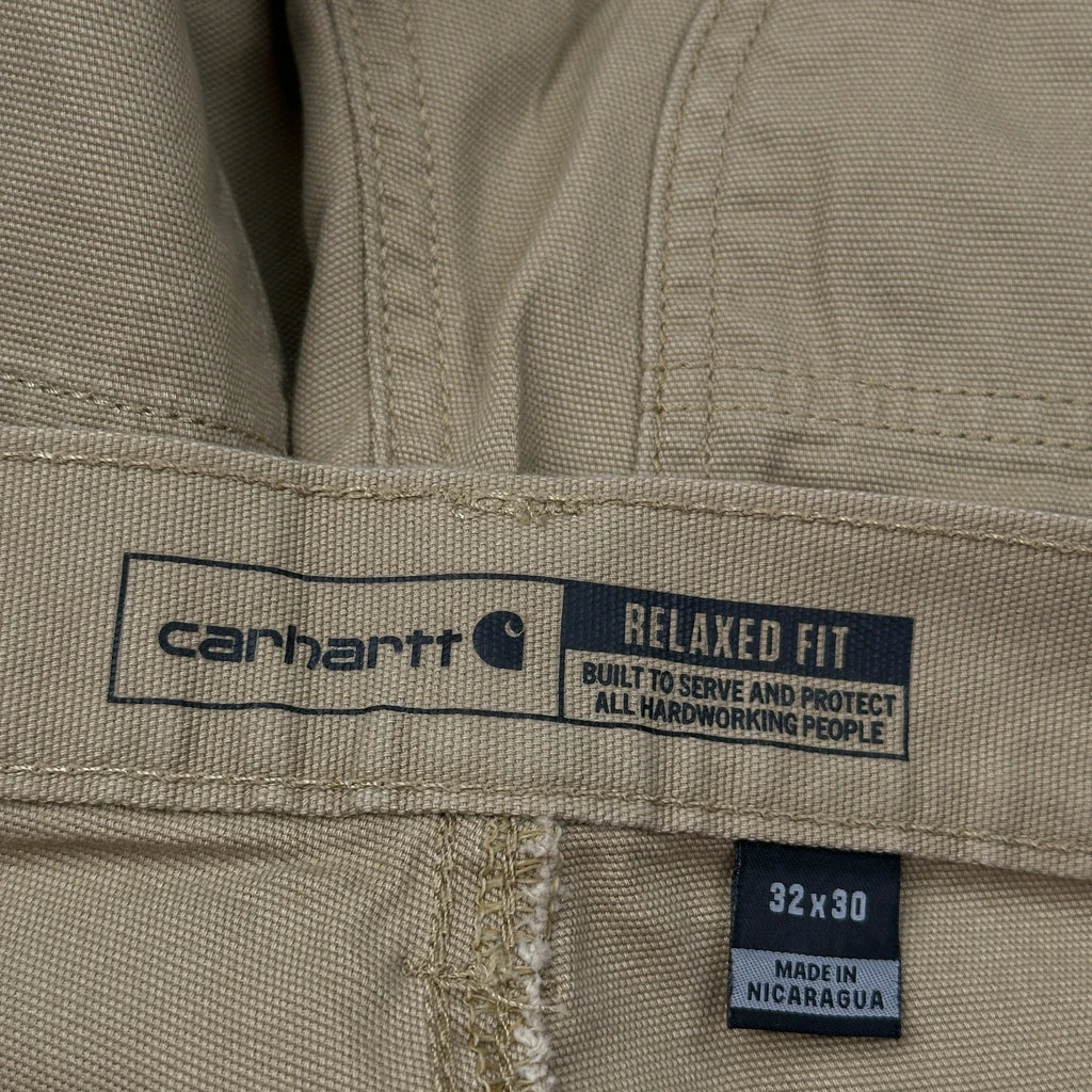 Carhartt Carpenter Trousers - 32W 30L Khaki Cotton - Image 6