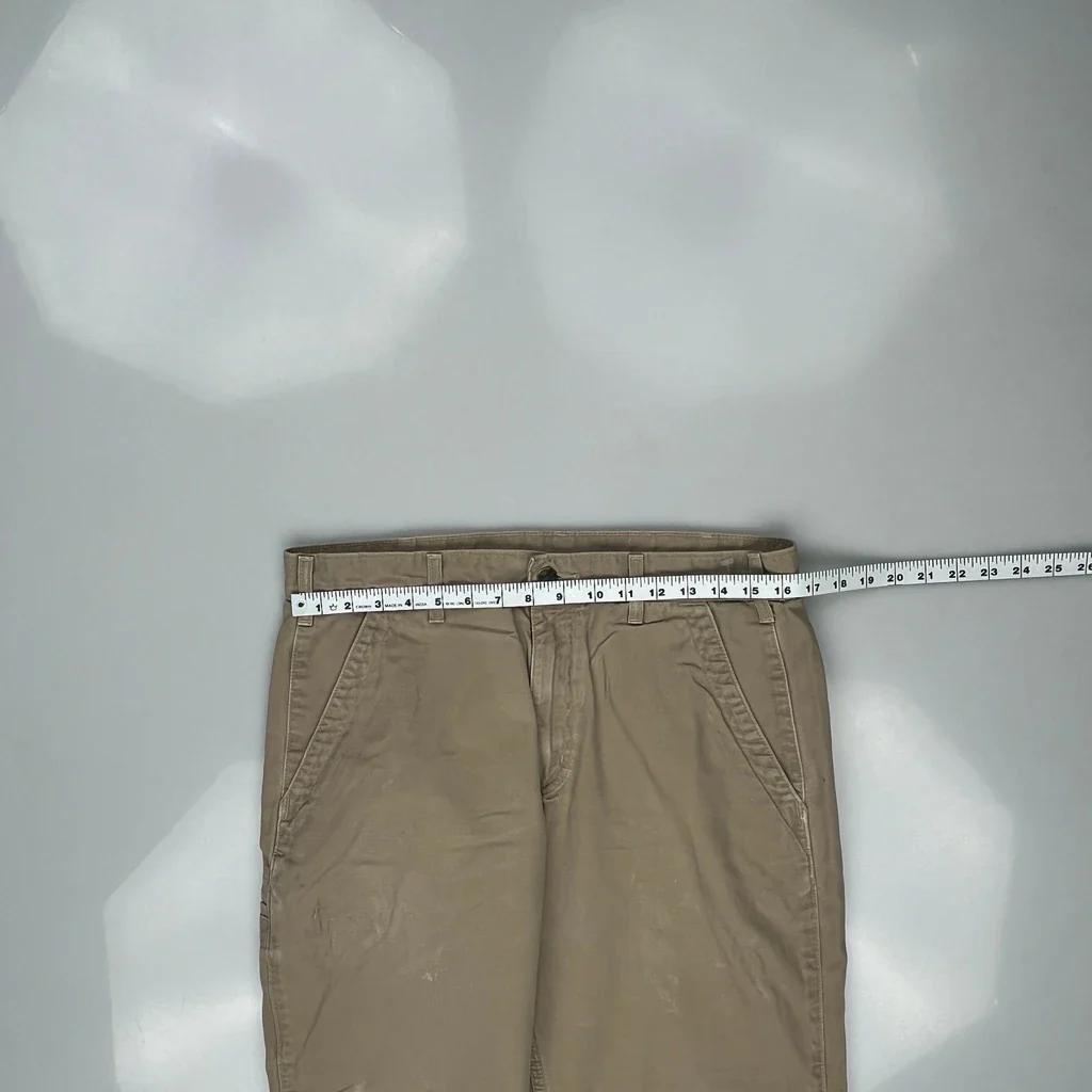 Carhartt Carpenter Trousers - 32W 30L Khaki Cotton - Image 3