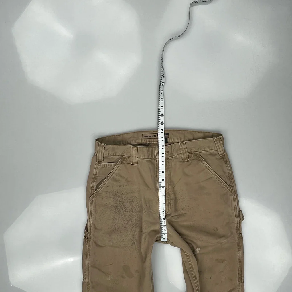 Carhartt Carpenter Trousers - 32W 33L Khaki Cotton - Image 4