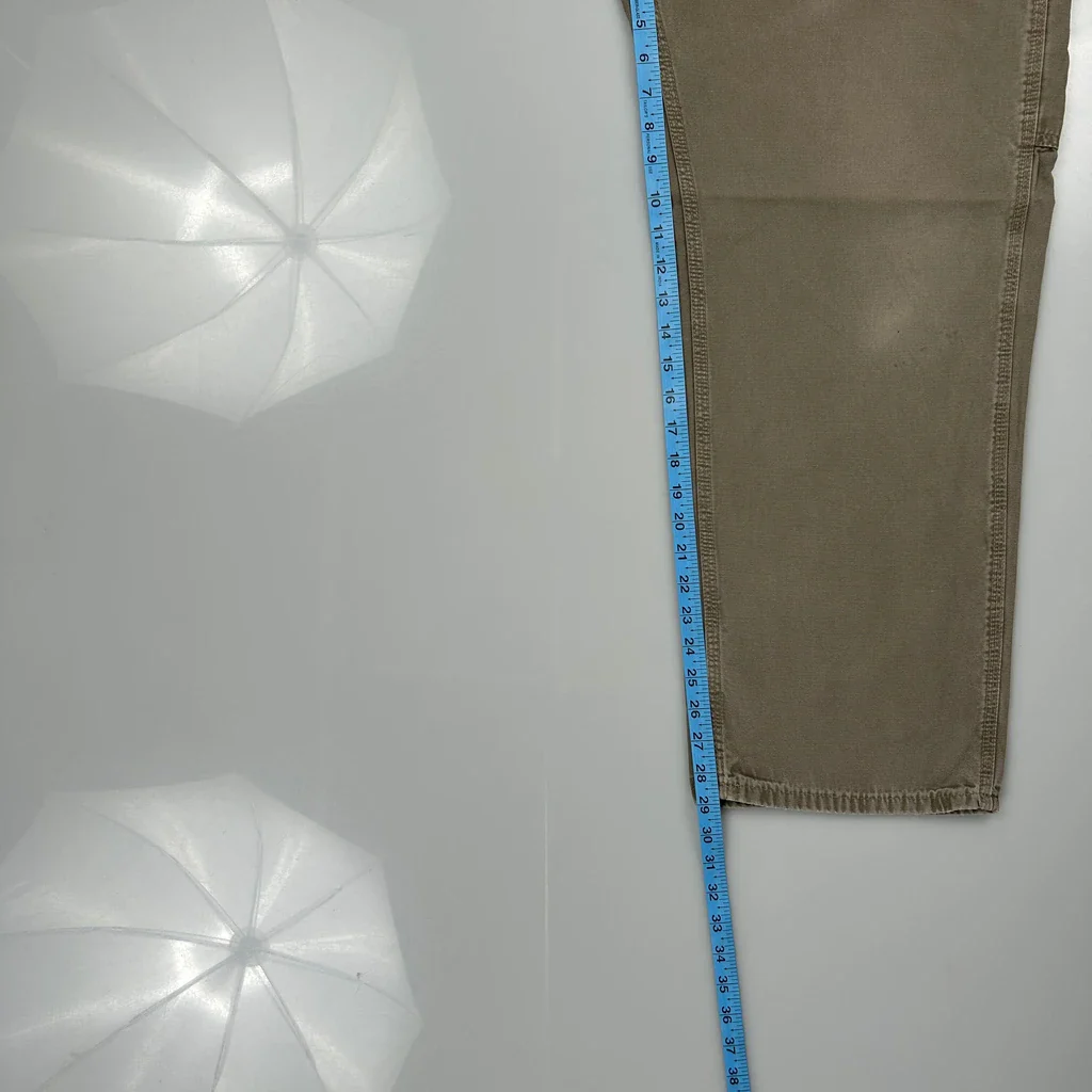 Carhartt B159 Mus Carpenter Trousers - 32W 29L Khaki Cotton - Image 5