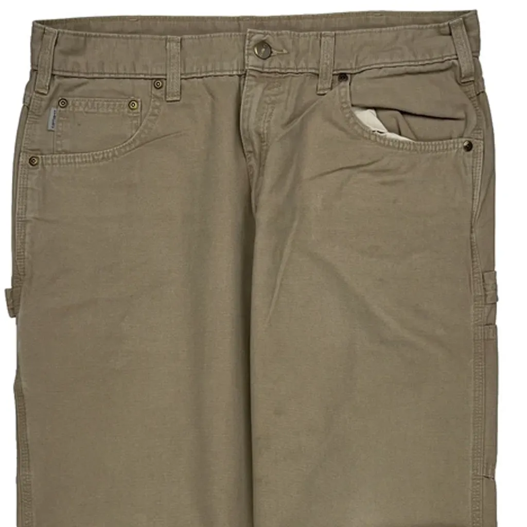 Carhartt Carpenter Trousers - 34W 31L Khaki Cotton - Image 10