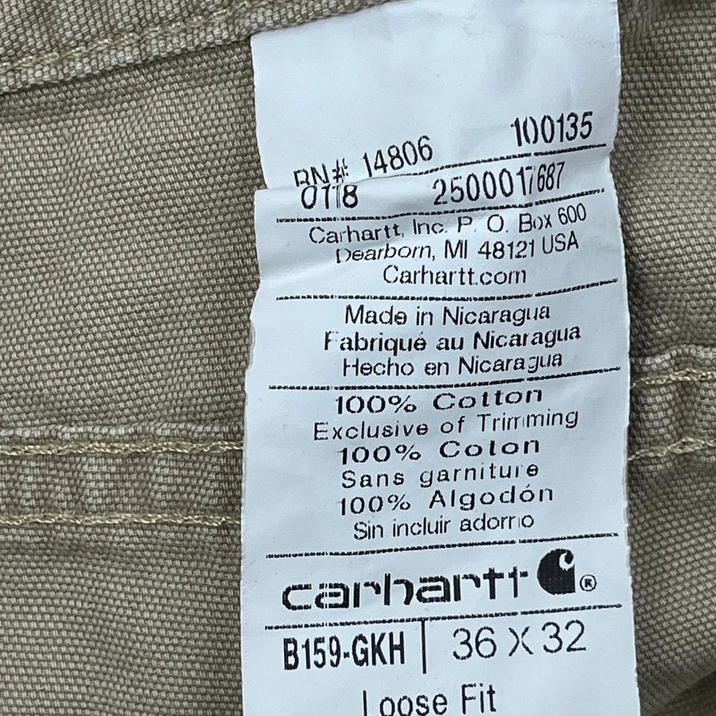 Carhartt Carpenter Trousers - 34W 31L Khaki Cotton - Image 6