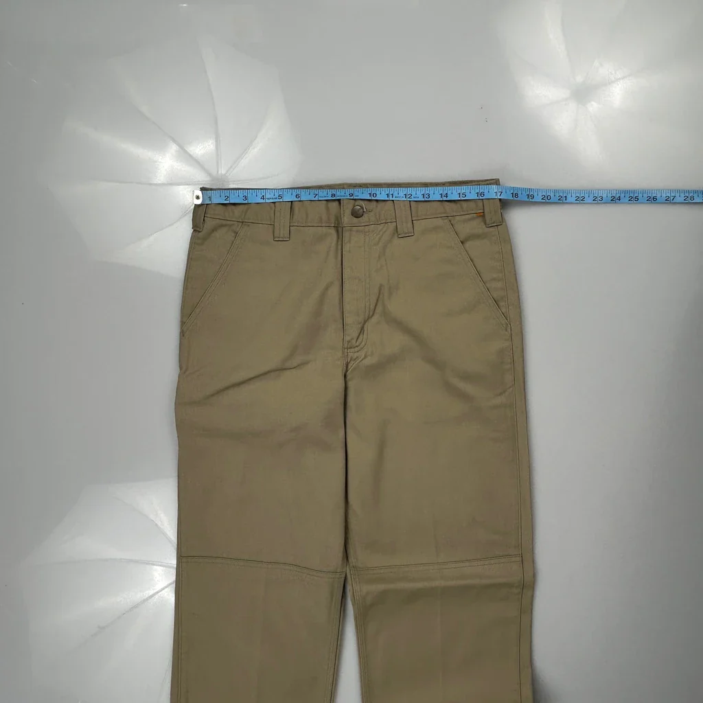 Carhartt Double Knee Carpenter Trousers - 34W 34L Khaki Polyester Blend - Image 3