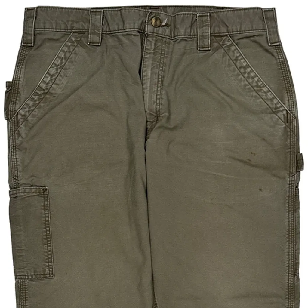 Carhartt B151 Lbr Carpenter Trousers - 35W 30L Khaki Cotton - Image 10