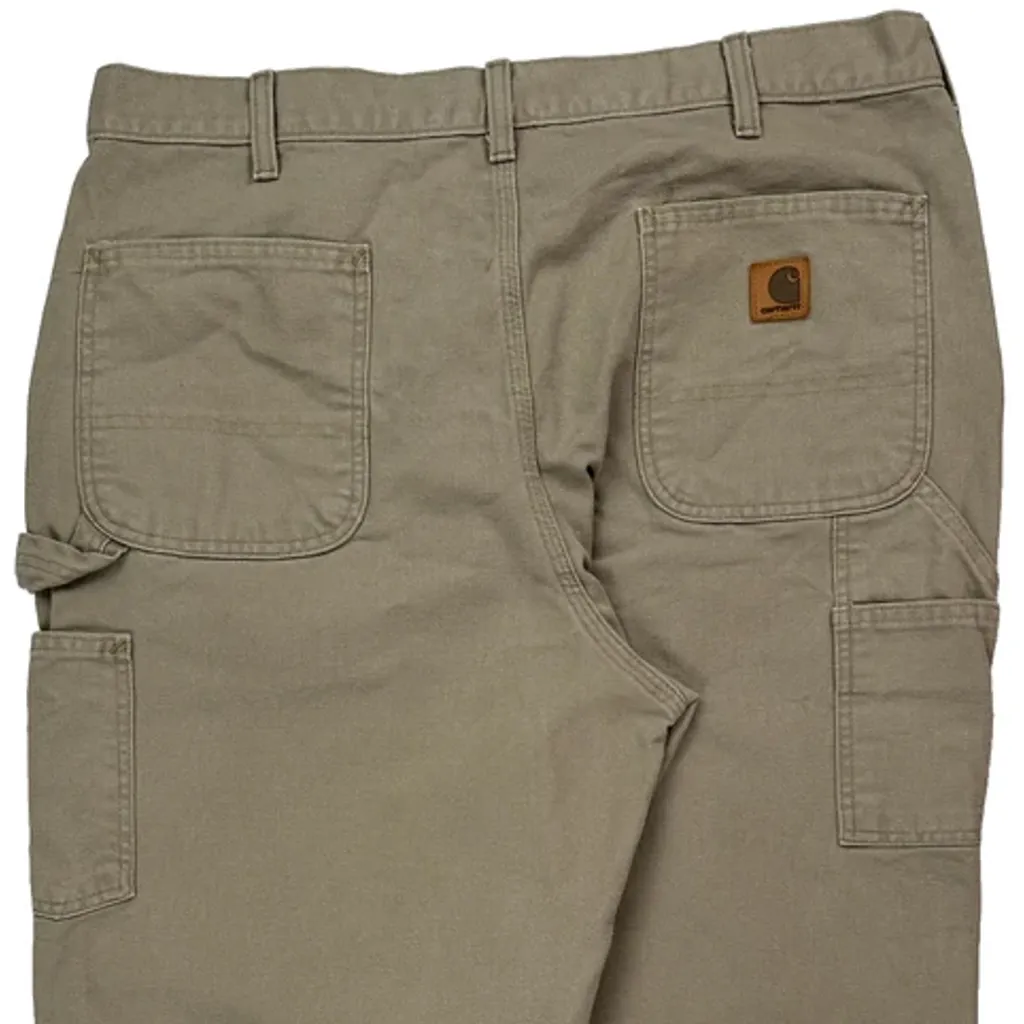 Carhartt B11 Des Carpenter Trousers - 36W 32L Khaki Cotton - Image 8